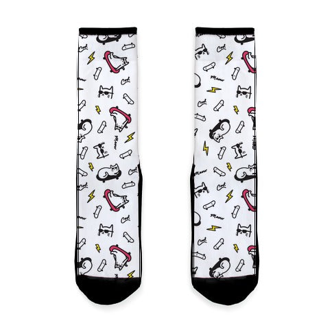 Cool Cats Pattern Socks